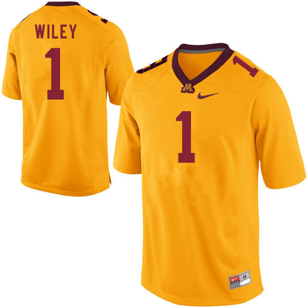 Men #1 Cam Wiley Minnesota Golden Gophers College Football Jerseys Sale-Gold